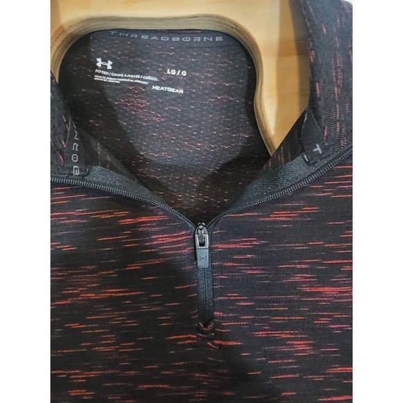 Under Armour Long Sleeve Heatgear Fitted Zipup Pull Over Size LG / G - Picture 3 of 6